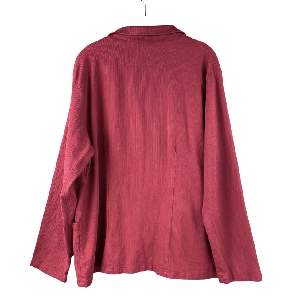 Flax Button Front Canvas Utility Jacket Size M Re… - image 6